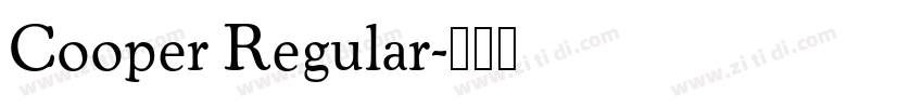 Cooper Regular字体转换